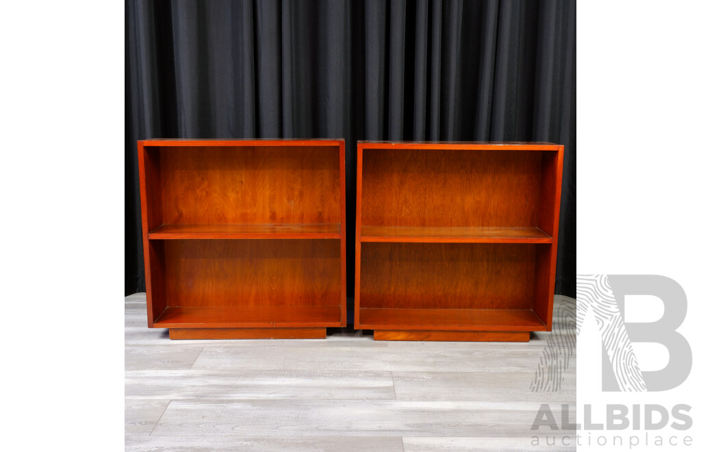 Pair of Timber Open Bookcases