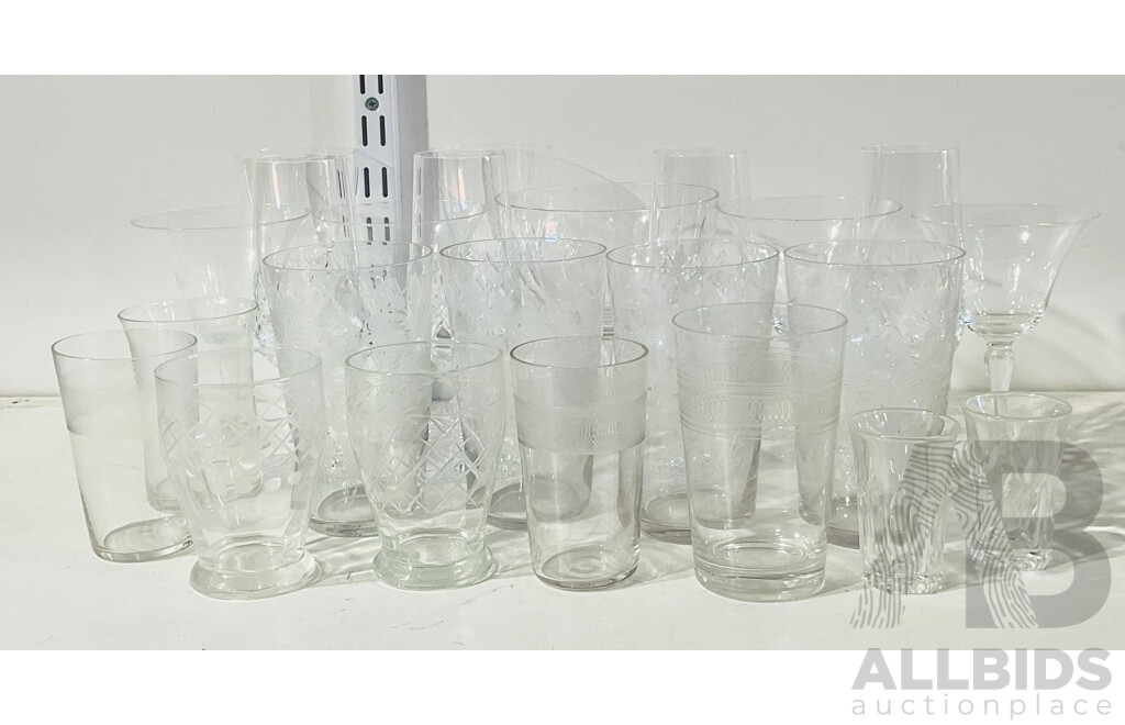 Collection of Various Glass and Stemware