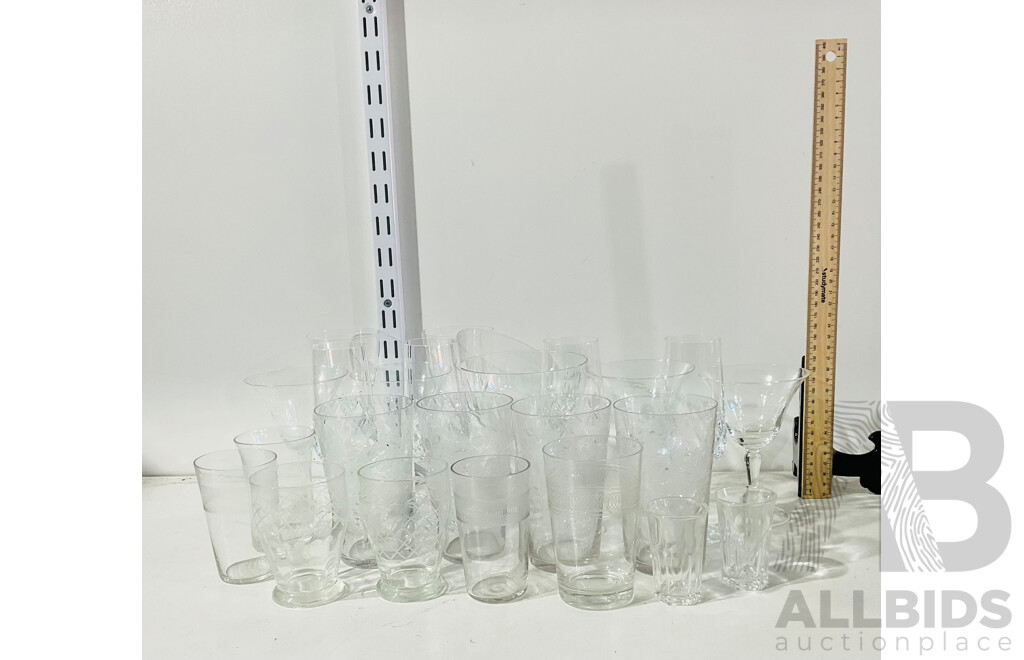 Collection of Various Glass and Stemware