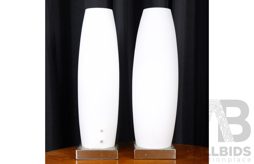 Pair of Modern Glass Table Lamps