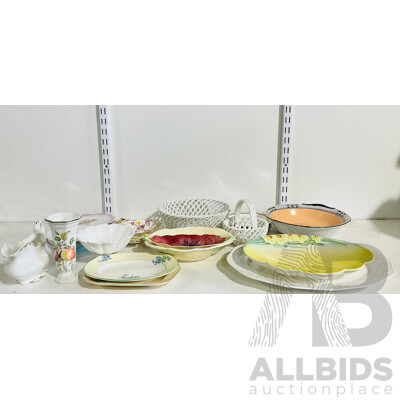 Collection of Vintage Porcelain Including Decorative Platters, Bowls Plates and More