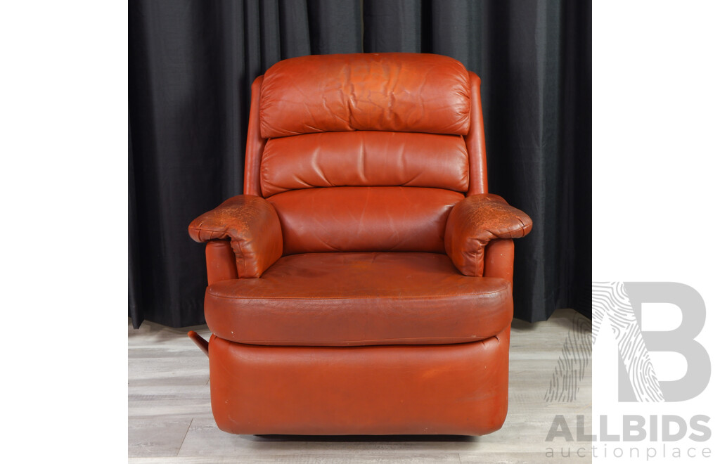 Leather Reclining Armchair by Moran