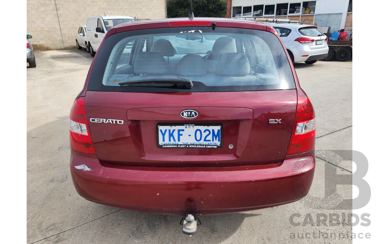 07/2007 Kia Cerato  FWD LD 5D Hatchback Red 2.0L