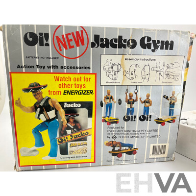 Rare 1980's Energizer Oi! Jacko Gym Remote Controlled Skateboard with Flashing Light