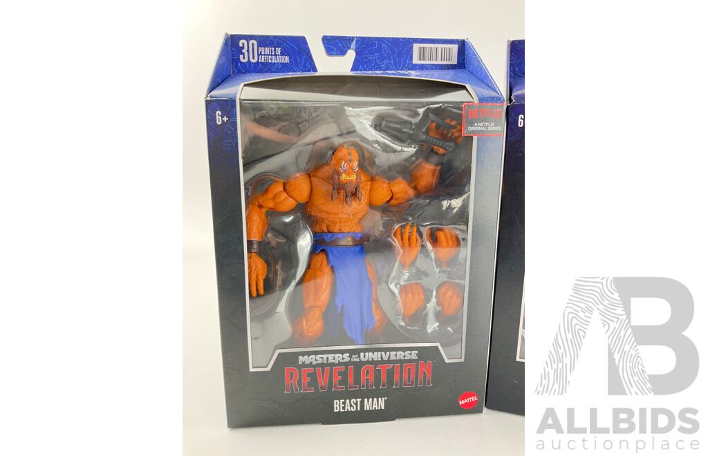 Mattel Masters of the Universe Revelation Stinkor and Beast Man in Original Packaging