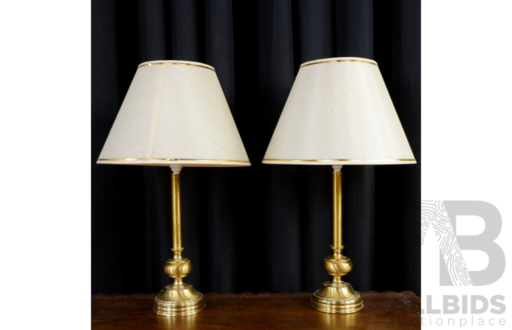 Pair of Brass Table Lamps