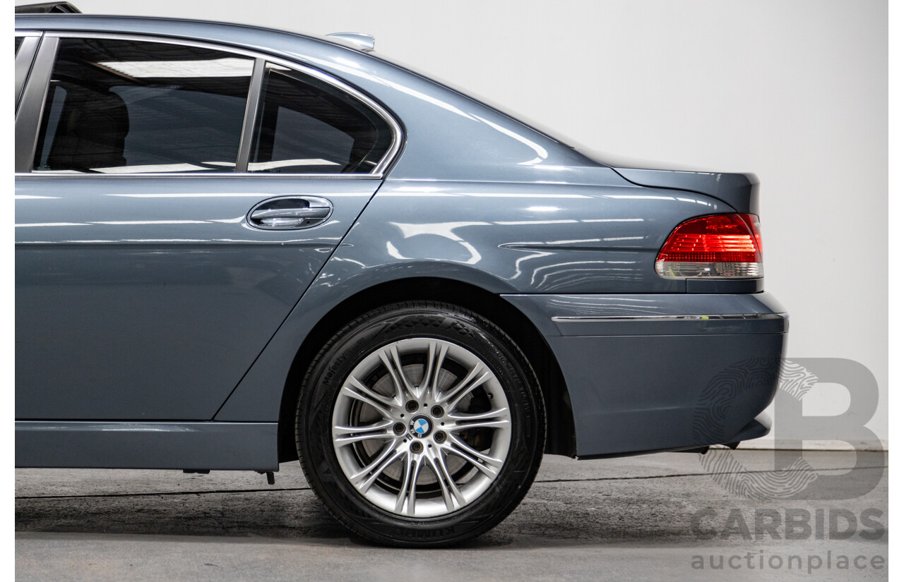 8/2005 BMW 740i LCI E65 MY05 Upgrade 4d Sedan Michigan Blue Metallic V8 4.0L