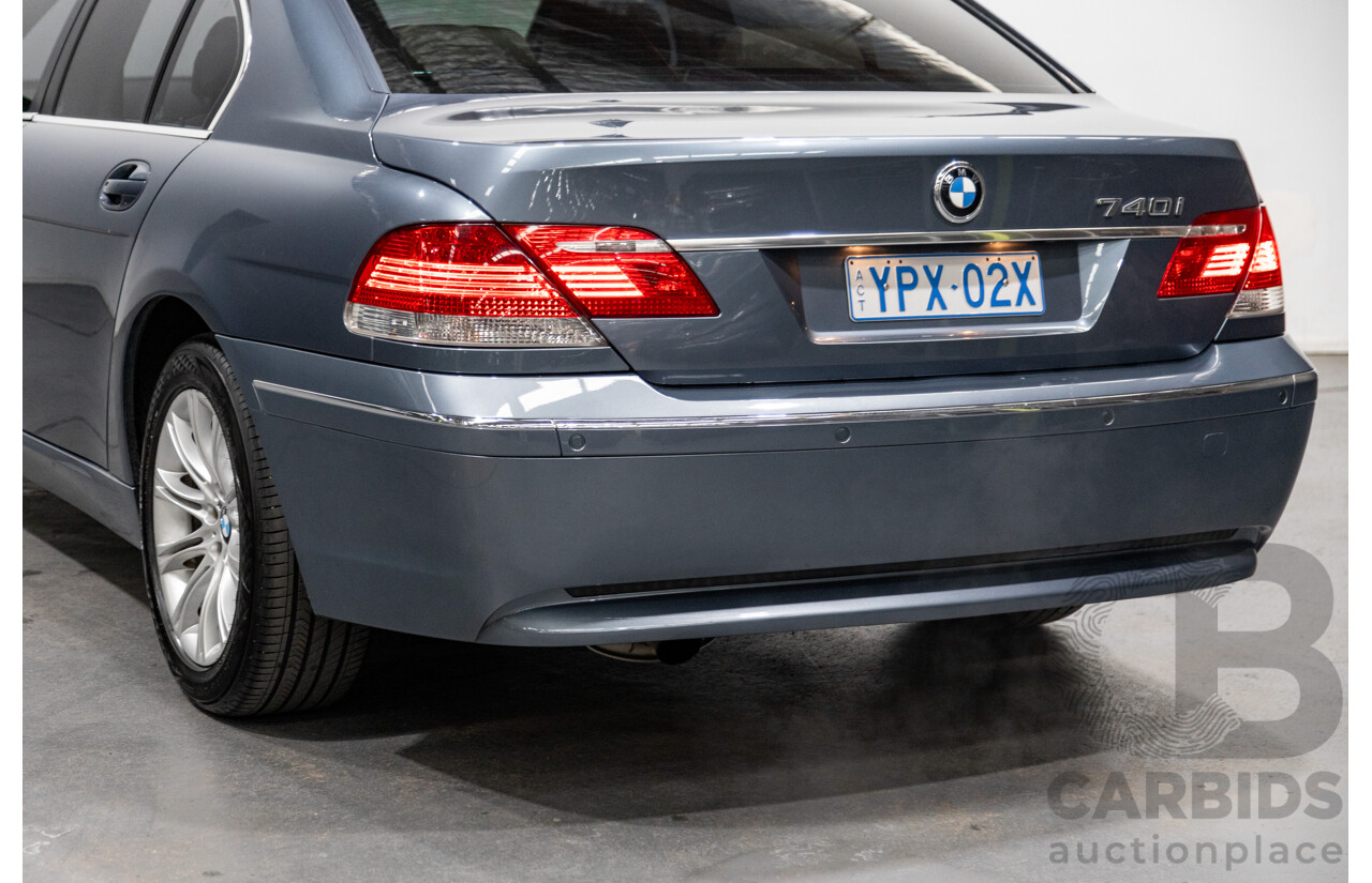 8/2005 BMW 740i LCI E65 MY05 Upgrade 4d Sedan Michigan Blue Metallic V8 4.0L