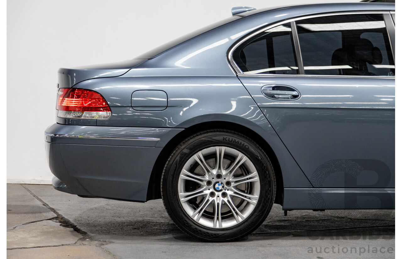 8/2005 BMW 740i LCI E65 MY05 Upgrade 4d Sedan Michigan Blue Metallic V8 4.0L