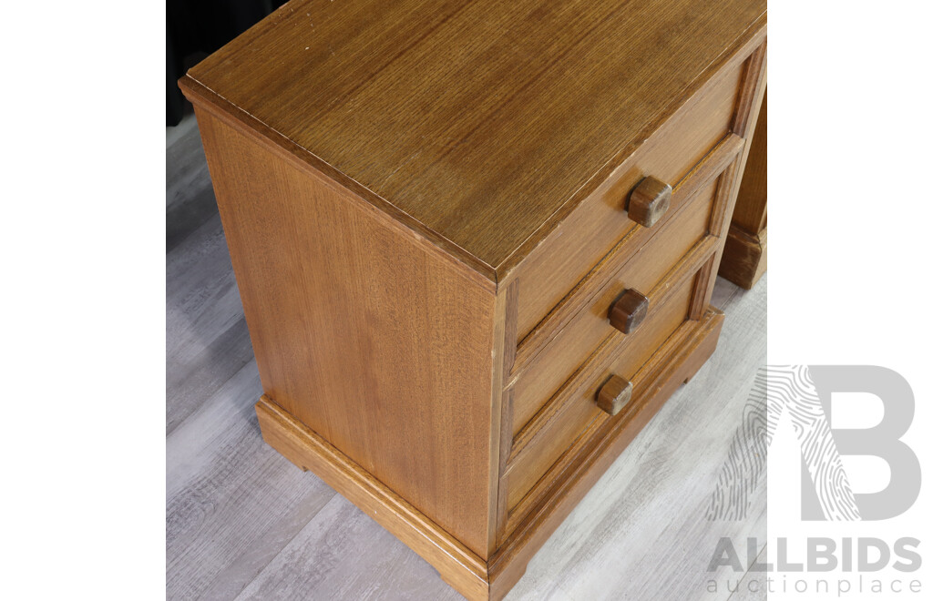 Pair of Mid Century Three Drawer Bedsides by Buttery, South Australia