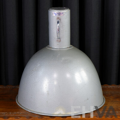 Grey Vintage Enamel Shade with Globe