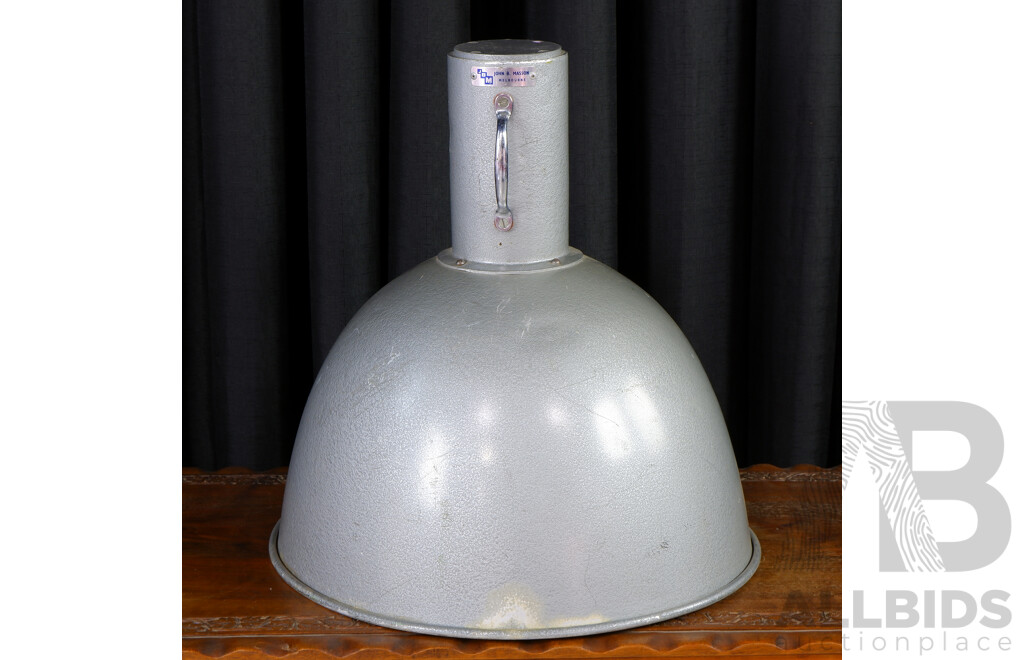 Grey Vintage Enamel Shade with Globe