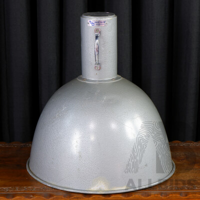 Grey Vintage Enamel Shade with Globe