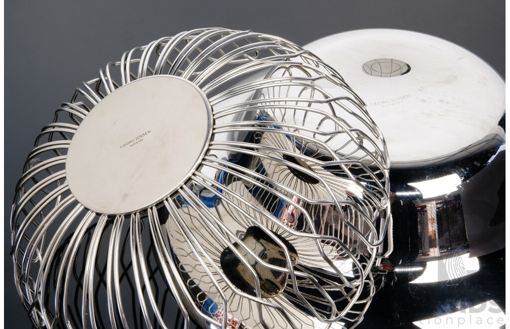 Georg Jensen Stainless Steel Bread Basket and Salad Bowl in the Alfredo Collection Designed by Alfredo Haberli