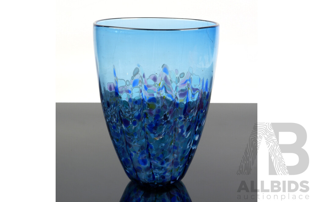 Hand Blown Australian Studio Glass Vase by Michael Lanwood