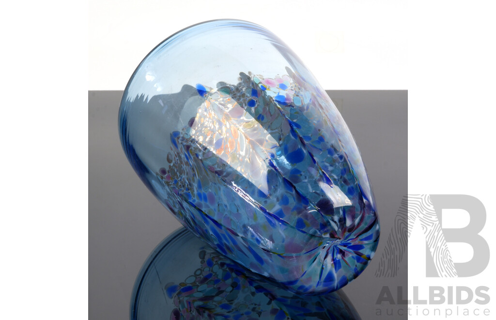 Hand Blown Australian Studio Glass Vase by Michael Lanwood