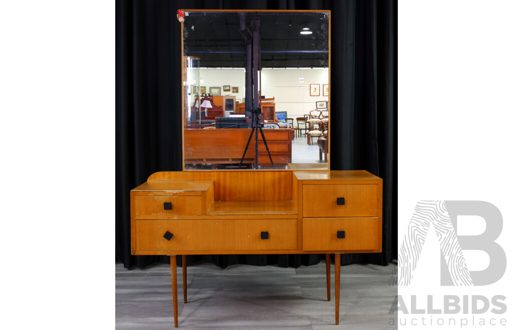 Vintage Mirrored Back Elevated Dresser