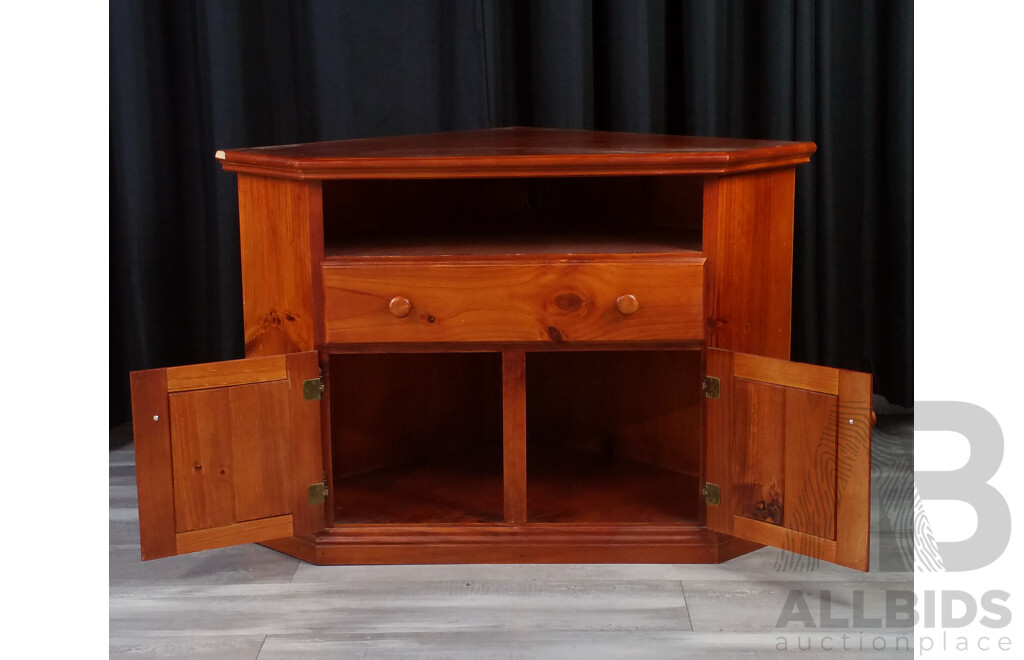 Pine Corner Cabinet