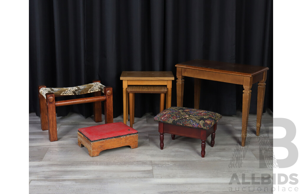 Collection of Various Footstools and Side Tables