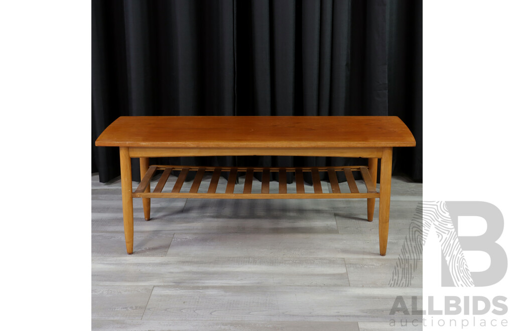 Teak Veneered Coffee Table