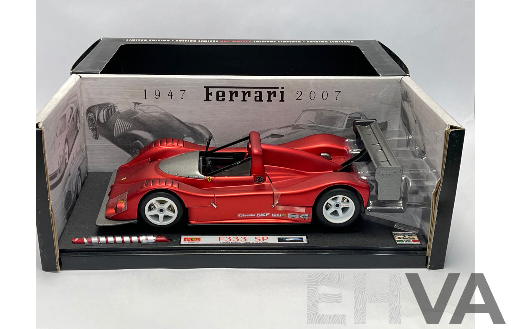 Hot Wheels Elite Ferrari F333 SP Red 1:18 Scale Model Car