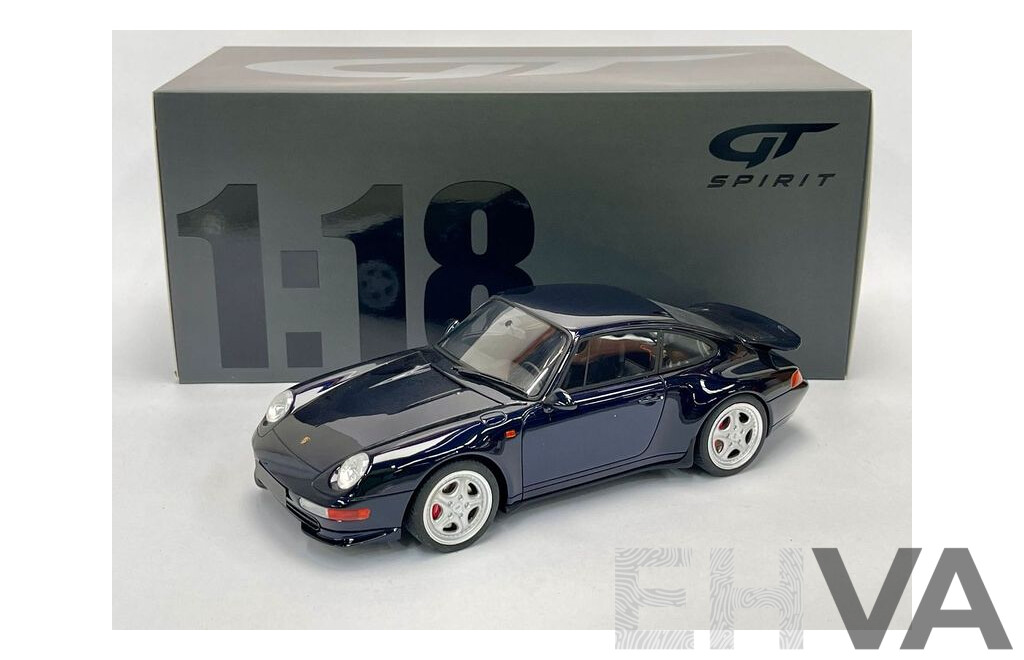 GT Spirit 1995 Porsche 911 (993) RS Midnight Blue GT314 1:18 Scale Model Car - Brand New
