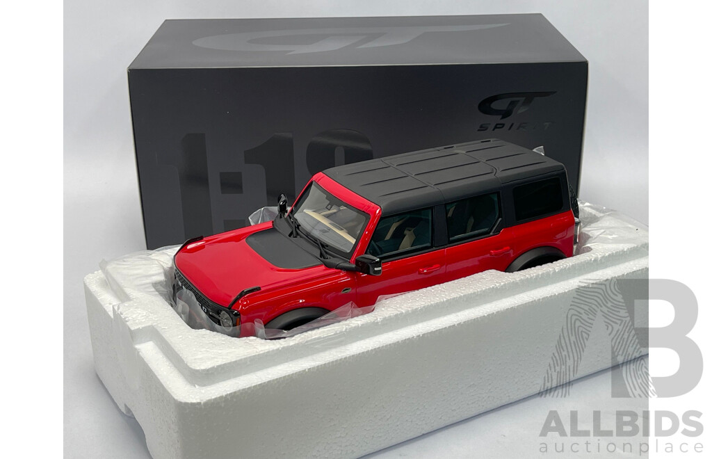 GT Spirit 2021 Ford Bronco 4 Door Wildtrack Race Red GT360 1:18 Scale - New