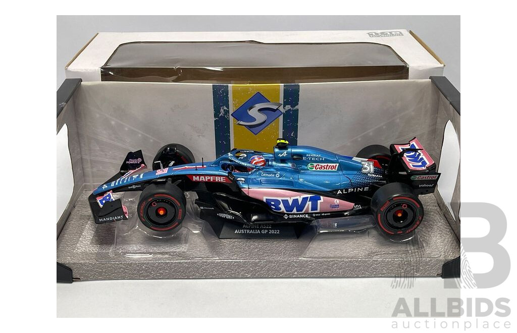 Solido Alpine A522 – Australia GP – 2022 – E.Ocon  - 1/18 Scale