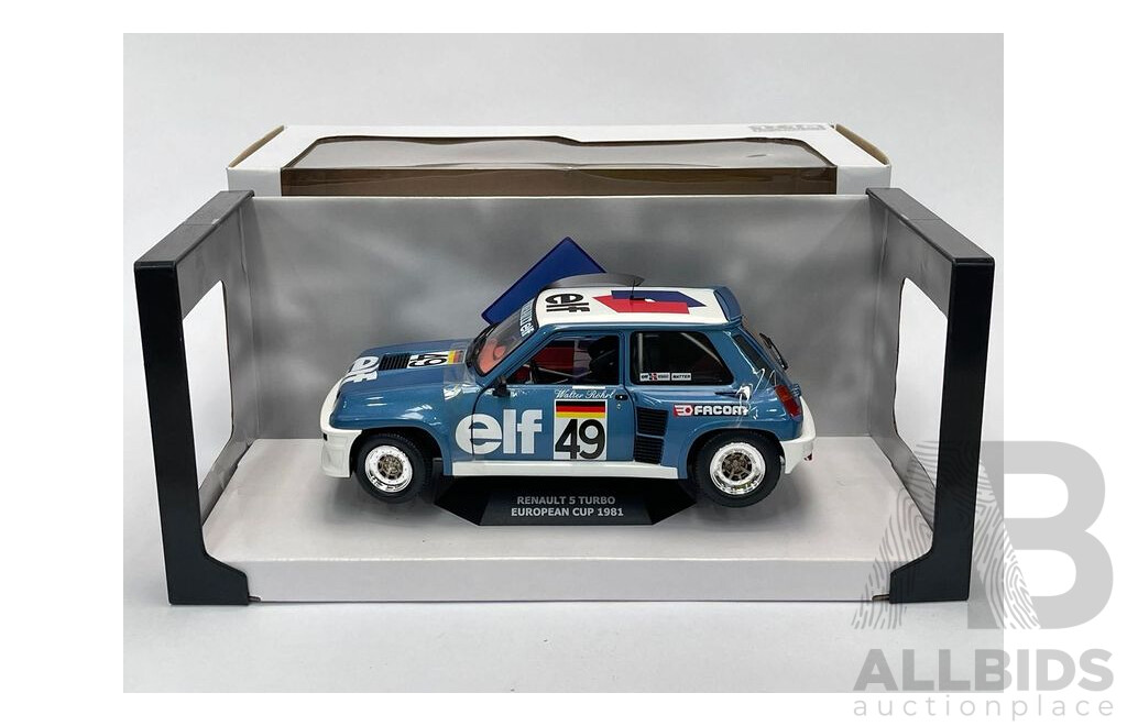 Solido 1981 Renault 5 Turbo European Cup W.Rohrl ELF 1:18 Scale Model Car - New