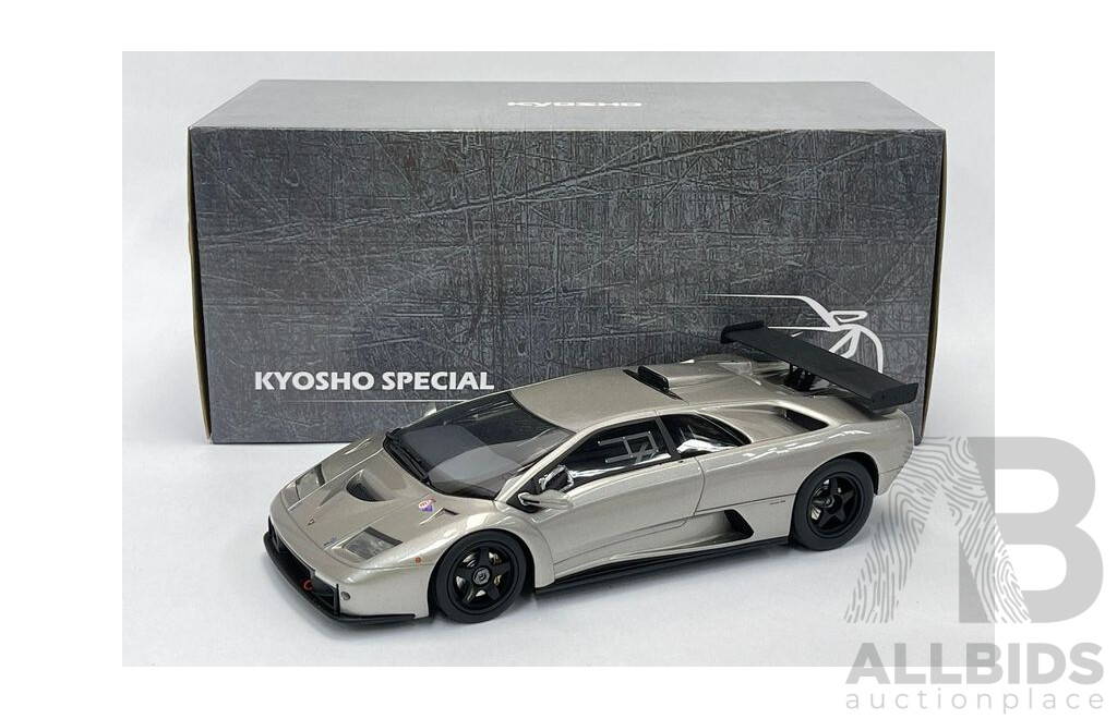 Kyosho Lamborghini Diablo GTR Silver 1:18 Scale Model Car - Brand New