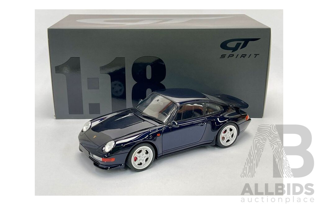 GT Spirit 1995 Porsche 911 (993) RS Midnight Blue GT314 1:18 Scale Model Car - Brand New