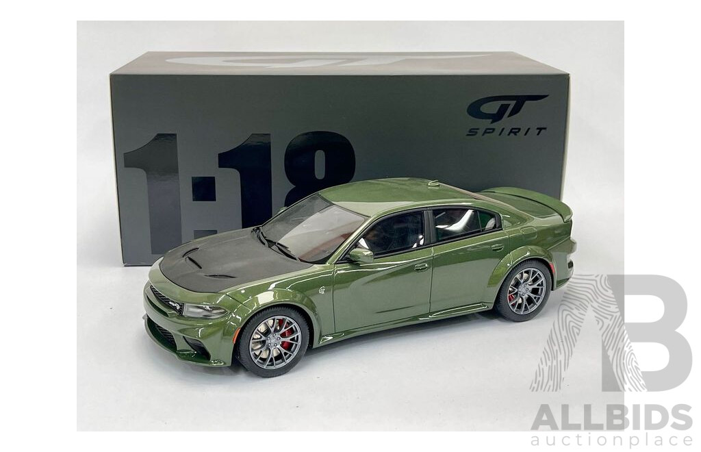 GT Spirit 2020 Dodge Charger SRT Hellcat Widebody F8 Green GT303 1:18 Scale Model Car - New