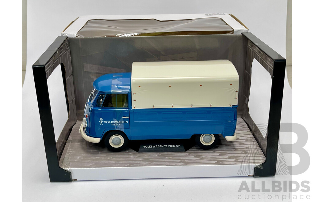 Solido 1950 VW Volkswagen T1 Service Pickup Blue 1:18 Scale Model Car