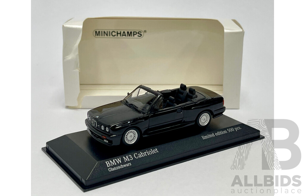 Minichamps 1980 BMW E30 M3 Convertible Cabriolet Black 1:43 Scale - New