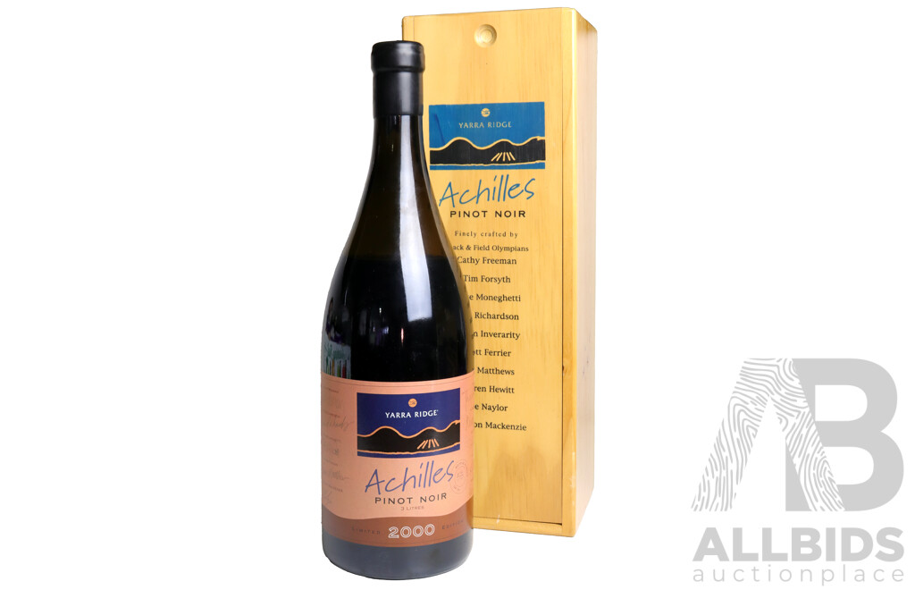 LIMITED EDITION Signed Yarra Ridge 'Achilles' Pinot Noir, Vintage 2000