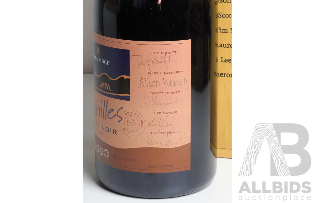 LIMITED EDITION Signed Yarra Ridge 'Achilles' Pinot Noir, Vintage 2000