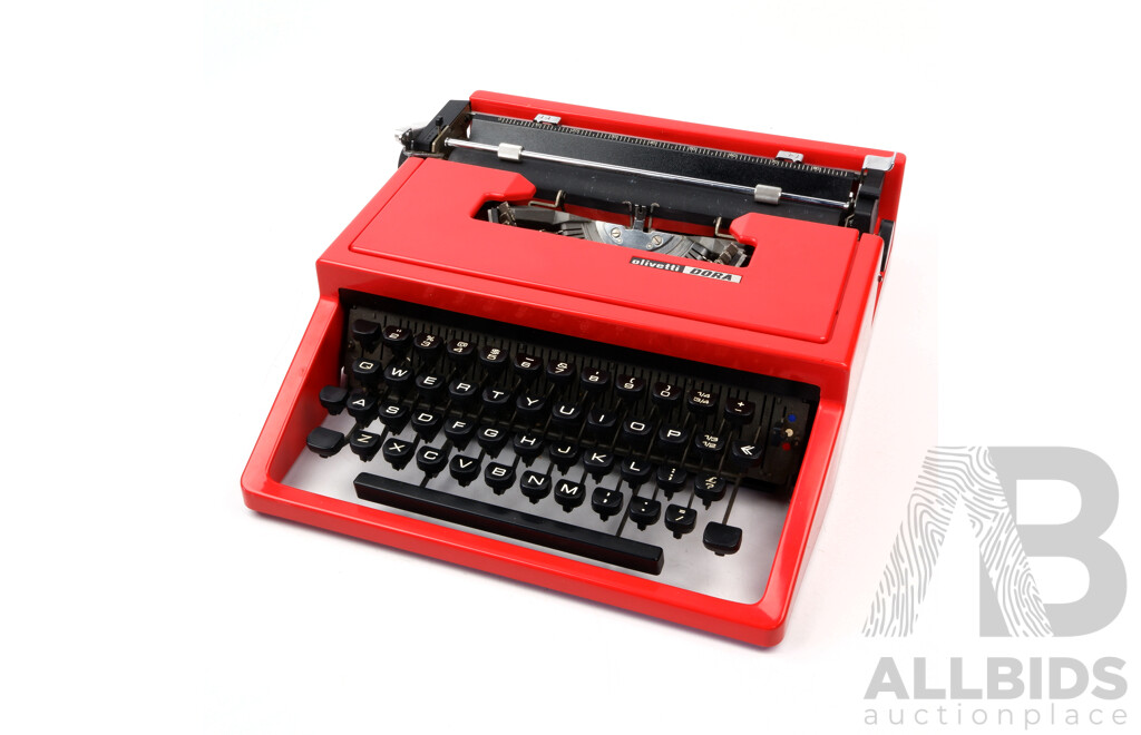 Vintage Olivetti Dora Portable Typewriter