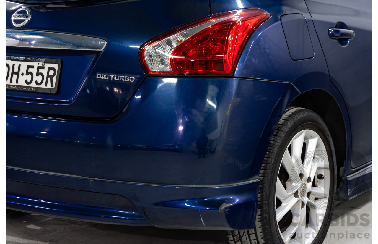 8/2015 Nissan Pulsar SSS C12 SERIES 2 5d Hatchback Deep Sapphire Metallic Turbo 1.6L