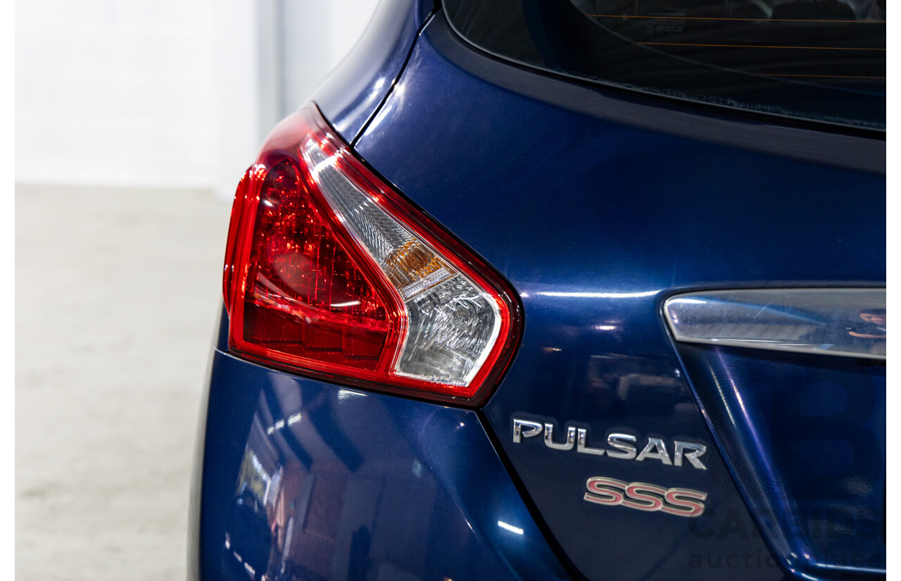 8/2015 Nissan Pulsar SSS C12 SERIES 2 5d Hatchback Deep Sapphire Metallic Turbo 1.6L