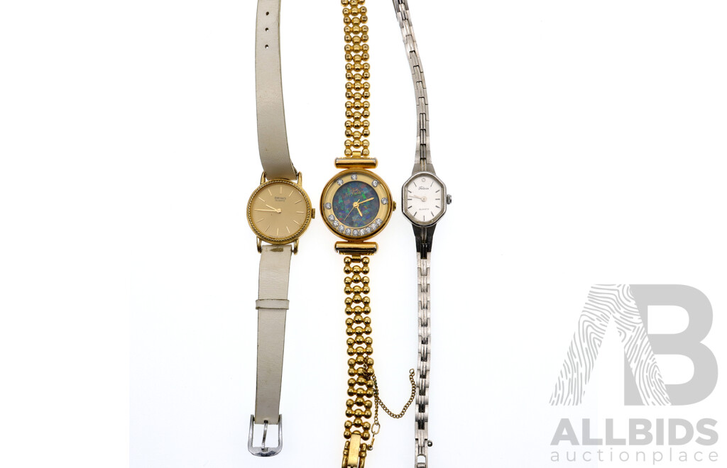 Collection of Vintage Ladies Watches Including Seiko, Felicia & Ardis Opal Face Watch