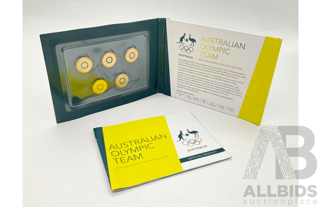 Australian 2016 Two Dollar Commemorative Olympic Team Set