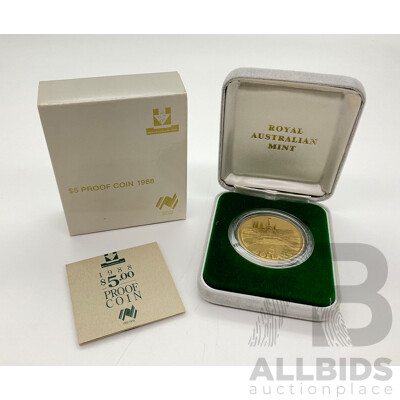 Australian 1988 Commemorative Five Dollar Proof Coin