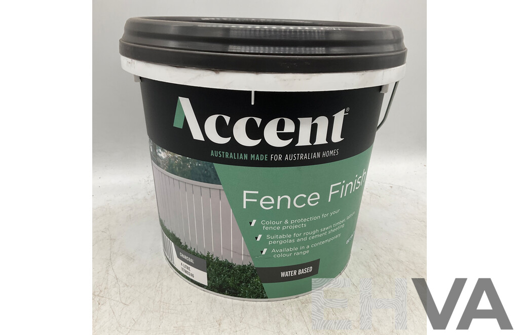 ACCENT Fence Finish Water Based Charcoal 4L