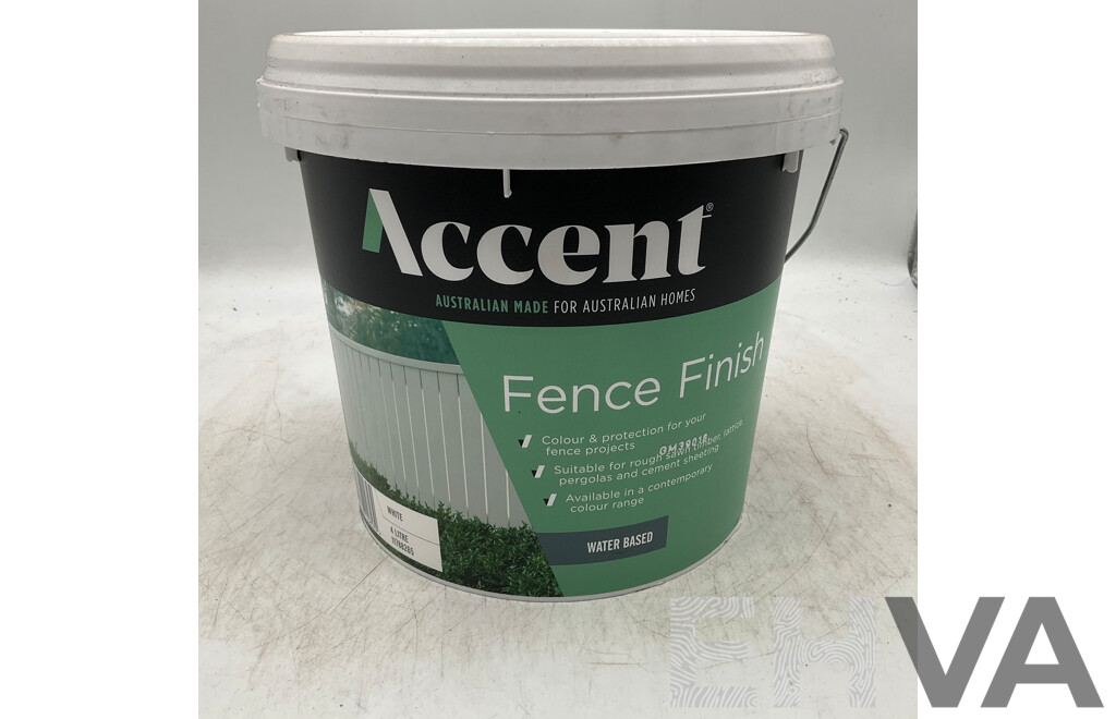 ACCENT Fence Finish Water Based White 4L