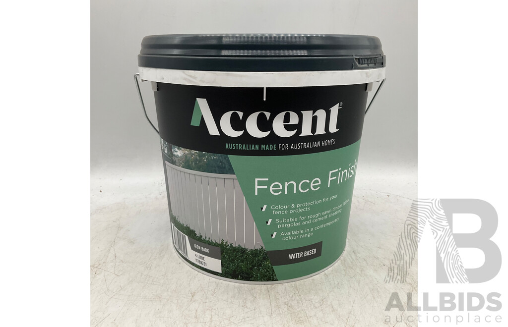 ACCENT Fence Finish Water Based Iron Bark 4L