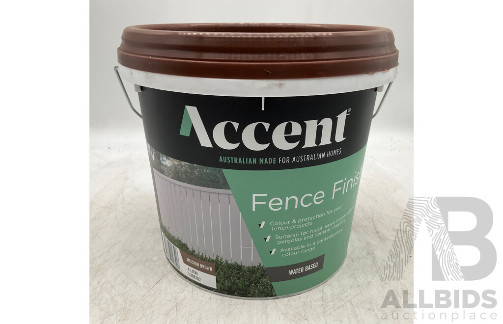 ACCENT Fence Finish Water Based Mission Brown 4L