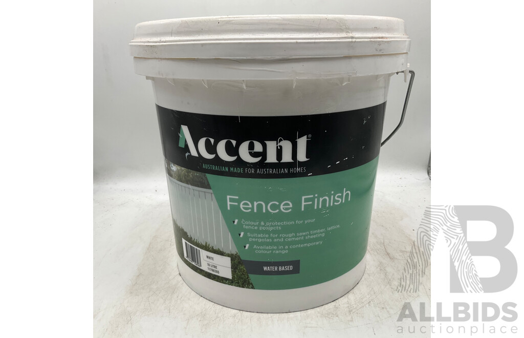 ACCENT Fence Finish Water Based White 10L