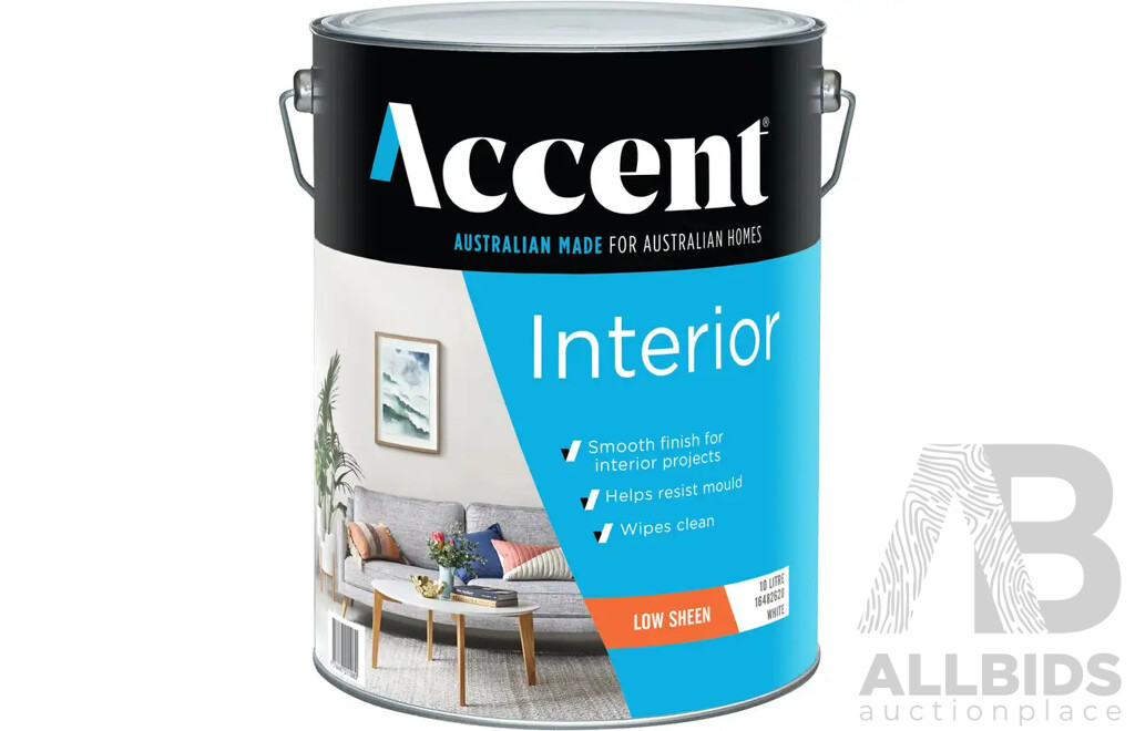 ACCENT Interior Low Sheen White 10L