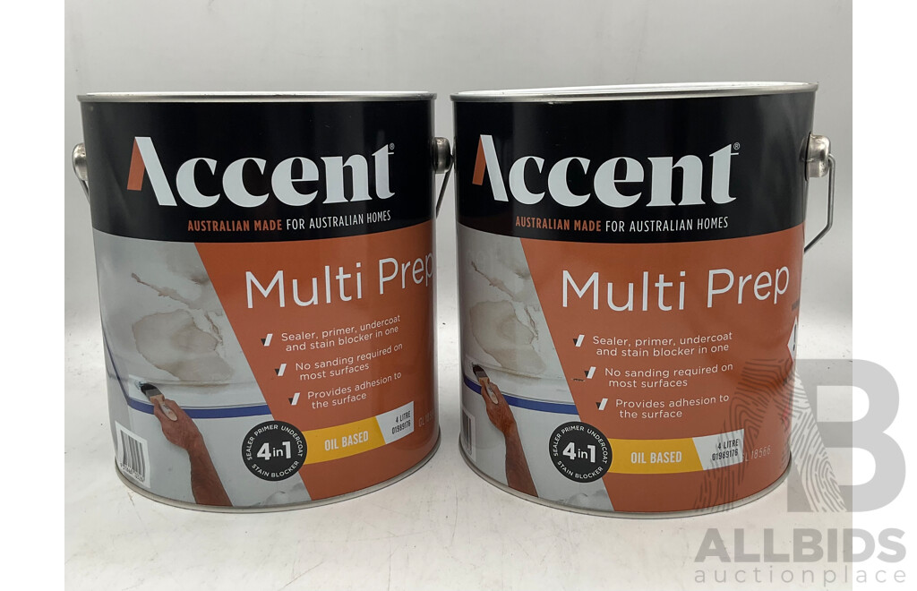 ACCENT Multi Prep Oil Based 4L - Lot of 2