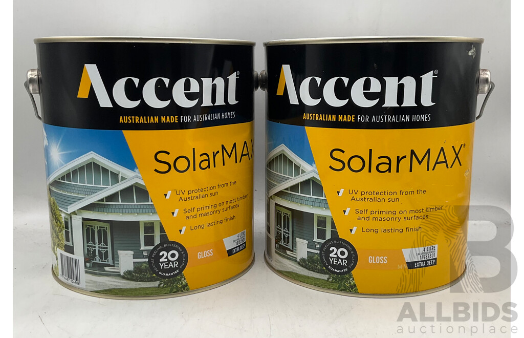 ACCENT SolarMAX Gloss Extra Deep 4L - Lot of 2